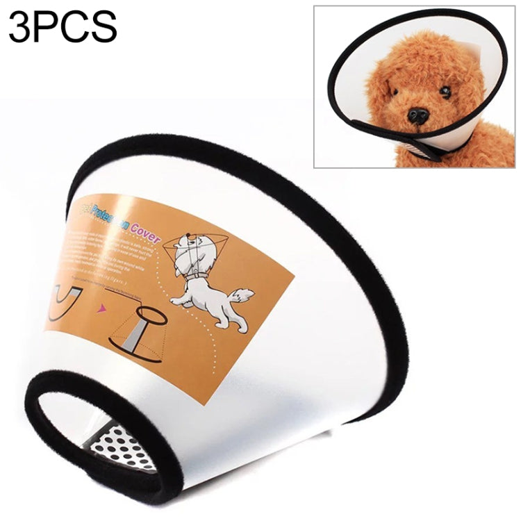 3 PCS Pet Protective Collar Cat Dogs Neck Surgery Wound Healing Health Circle, Size:29-40cm