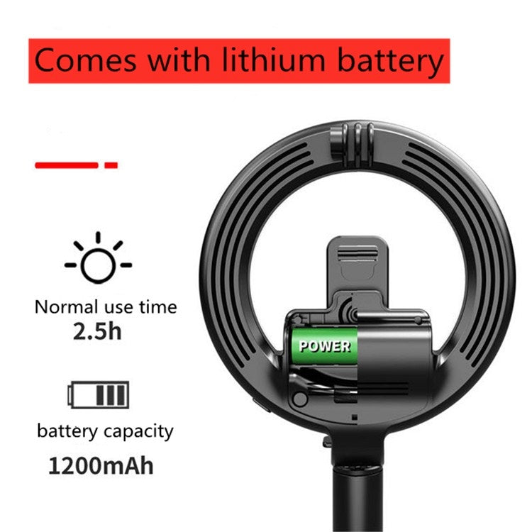 L07 Bluetooth Selfie Stick 5 Inch Ring Fill Light Anchor Beauty Light Mobile Live Support