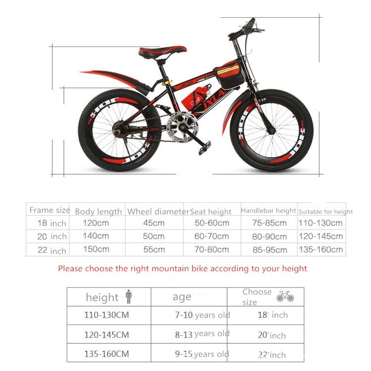20 Inch Childrens Bicycles 7-15 Years Old Children Without Auxiliary Wheels, Style:Single Speed Basic