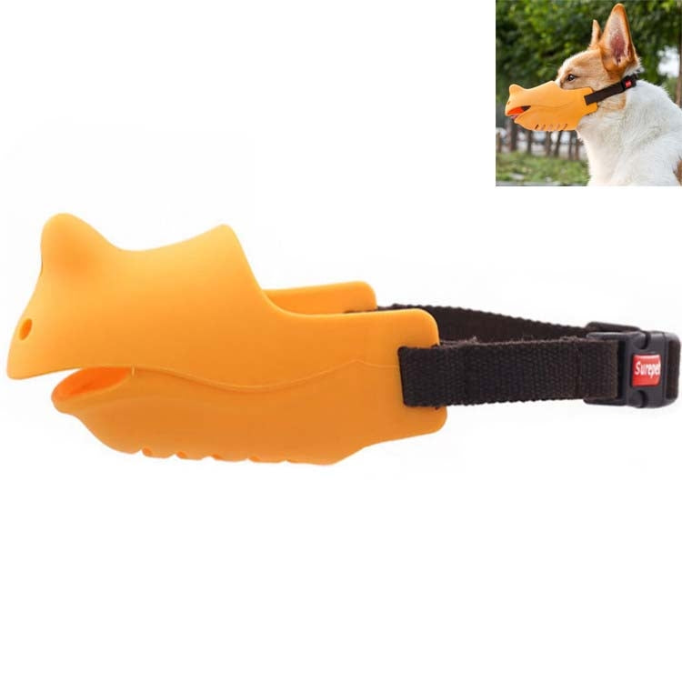 Pet Dog Muzzle Anti-bite Anti-call Silicone Muzzle, Size:XL
