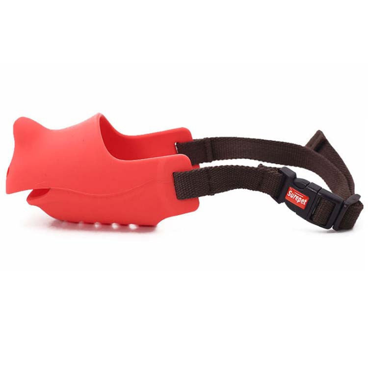 Pet Dog Muzzle Anti-bite Anti-call Silicone Muzzle, Size:XL