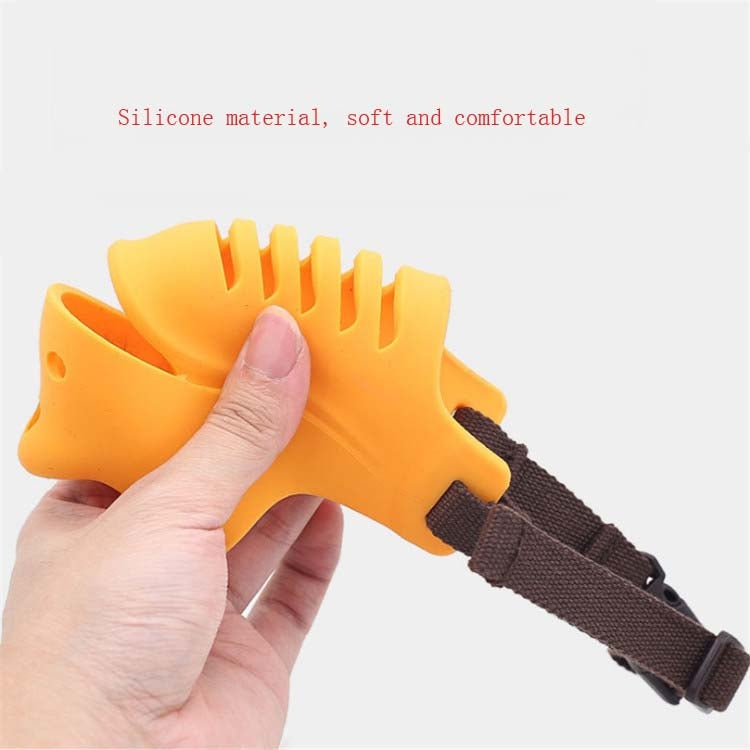 Pet Dog Muzzle Anti-bite Anti-call Silicone Muzzle, Size:XL