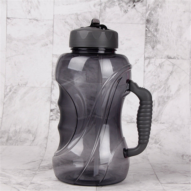 1.5L Large Capacity Outdoor Sports Bottle Space Cup Straw Handle Fitness Plastic Water Cup
