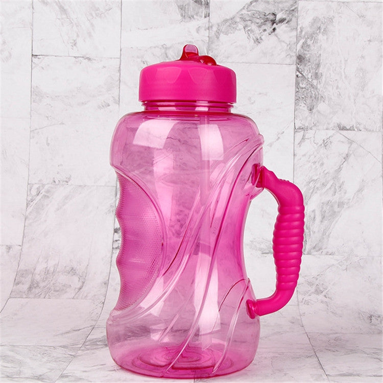 1.5L Large Capacity Outdoor Sports Bottle Space Cup Straw Handle Fitness Plastic Water Cup