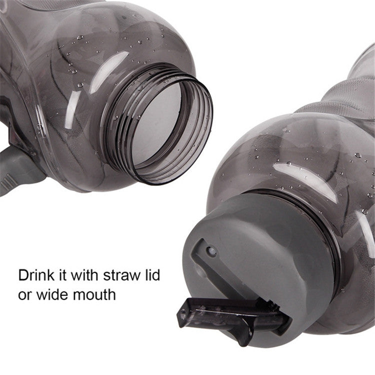 1.5L Large Capacity Outdoor Sports Bottle Space Cup Straw Handle Fitness Plastic Water Cup
