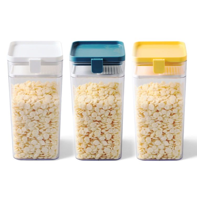 Plastic Sealed Cans Refrigerator Fresh-keeping Box Kitchen Moisture-proof Storage Cans Grains Storage Box Random Color Delivery, Capacity:1600ml