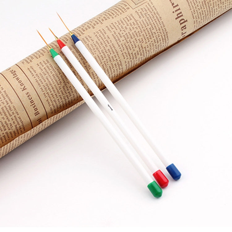 3 PCS  Nail DIY Drawing Painting Striping Plastic Pull Line Pens Superfine Brush Kit Tools