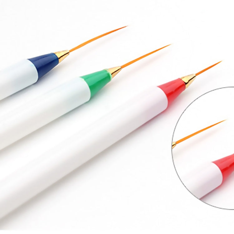 3 PCS  Nail DIY Drawing Painting Striping Plastic Pull Line Pens Superfine Brush Kit Tools