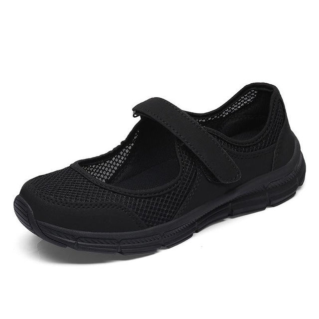 Women Casual Mesh Flat Shoes Soft Sneakers, Size:35