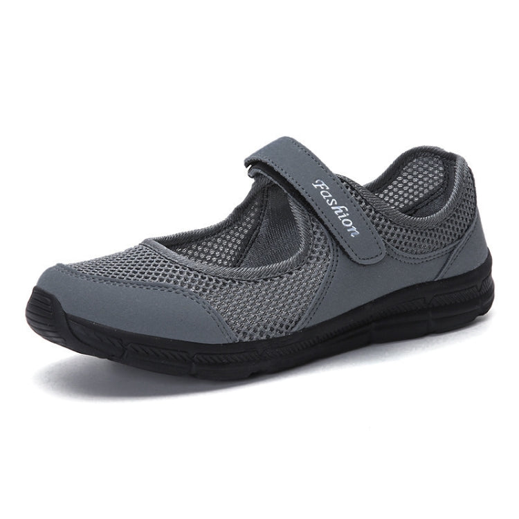 Women Casual Mesh Flat Shoes Soft Sneakers, Size:40