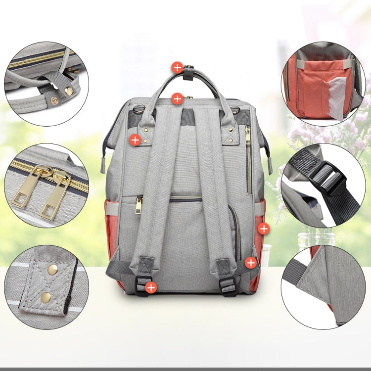 Stripe Fashion Multi-function Mom Bag Treasure Mother Go Out Backpack Large Capacity Baby Bag