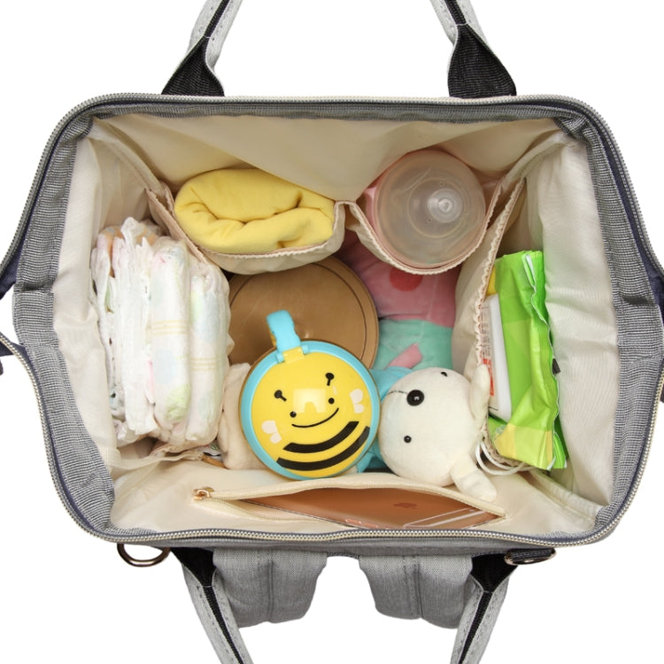 Stripe Fashion Multi-function Mom Bag Treasure Mother Go Out Backpack Large Capacity Baby Bag