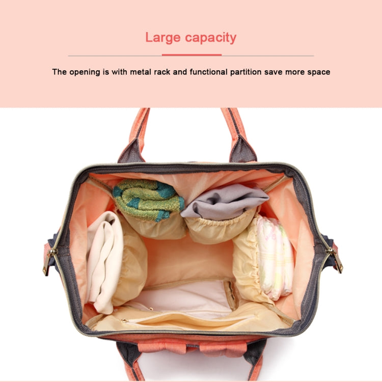 Stripe Fashion Multi-function Mom Bag Treasure Mother Go Out Backpack Large Capacity Baby Bag