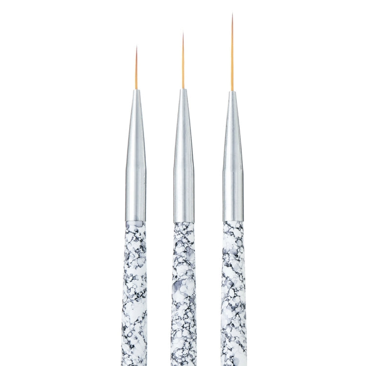3 PCS Nail Art Liner Painting Pen 3D Tips Acrylic UV Gel Brush Flower Drawing Kit Manicure Tool