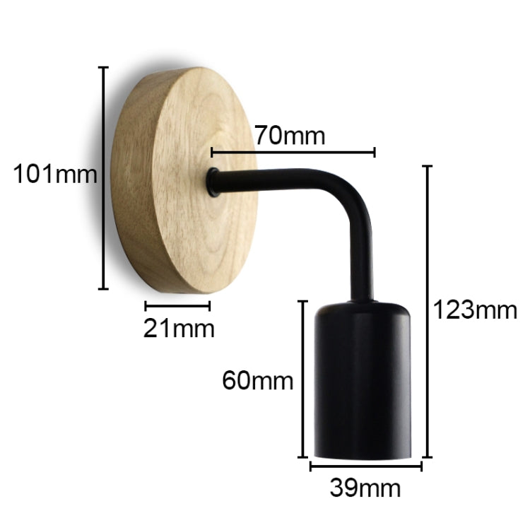 Wooden Retro Industrial Loft Wall Lamp Interior Lighting Decoration Light without Light Bulb