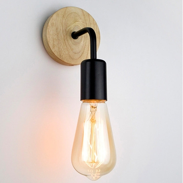 Wooden Retro Industrial Loft Wall Lamp Interior Lighting Decoration Light without Light Bulb