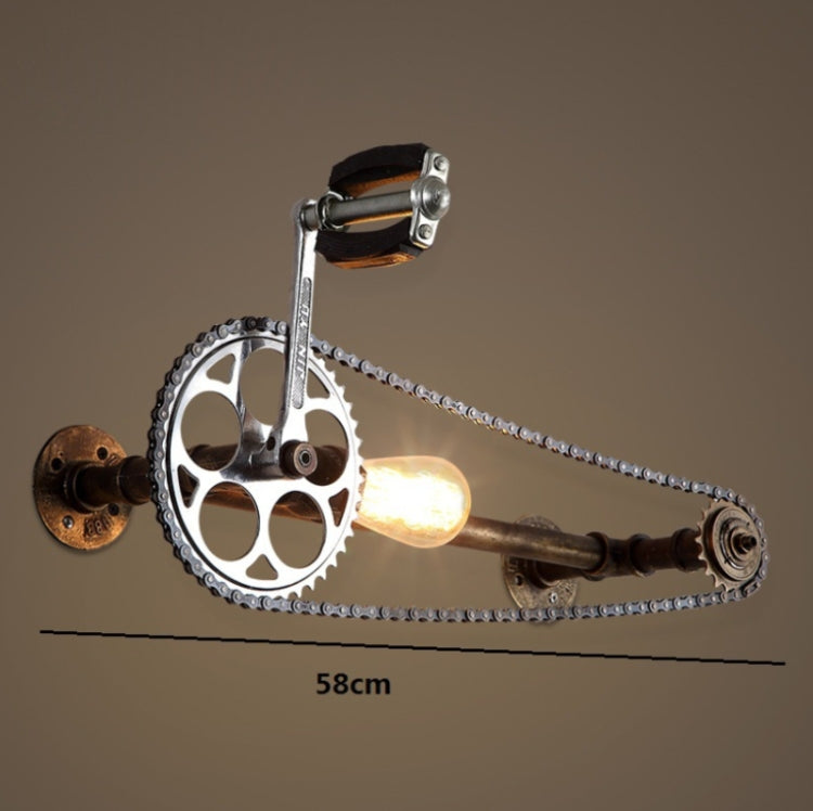 E27 LED Gear Water Pipe Bicycle Wall Lamp Creative Bar Cafe Personality