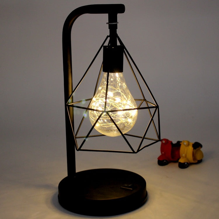 Minimalist Copper Lamp Bedroom Home Wrought Iron Table Lamp, Specification:7-Word