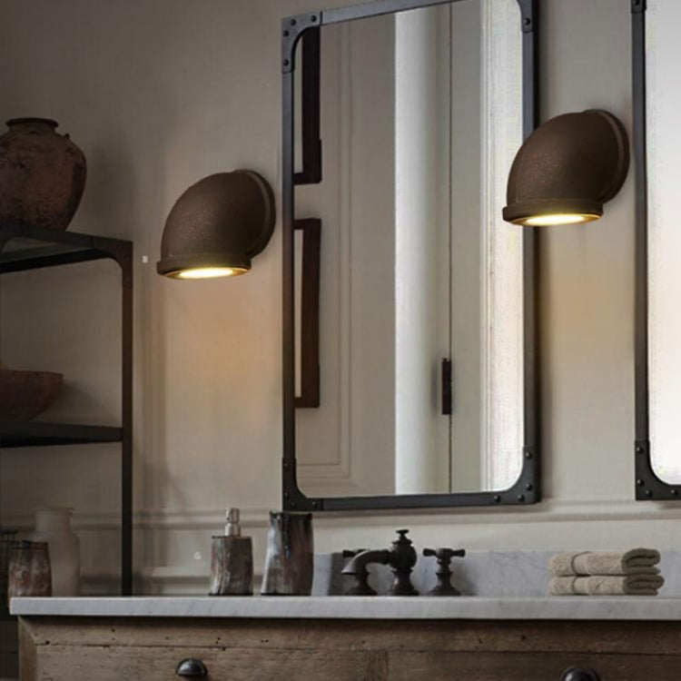 Single Head Conduit Loft Lamps Creative Stair Light Iron Art Porch Cafe Wall Lamps, Power Source:3W Wall Light