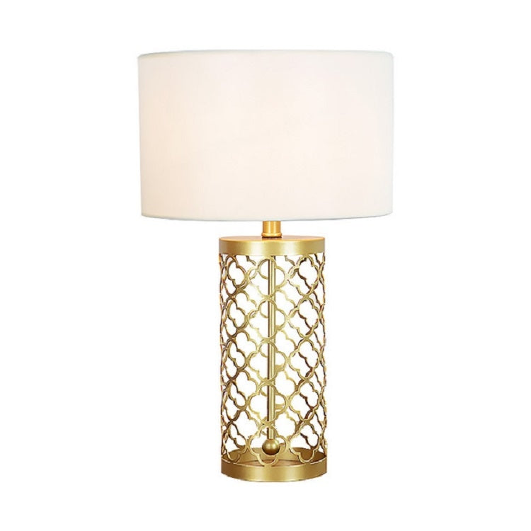 Vintage Gold Iron Cage Living Room Study Bedroom Bedside Light LED Table Lamp