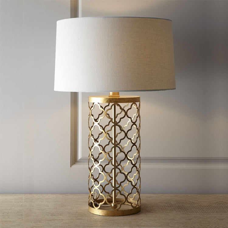 Vintage Gold Iron Cage Living Room Study Bedroom Bedside Light LED Table Lamp