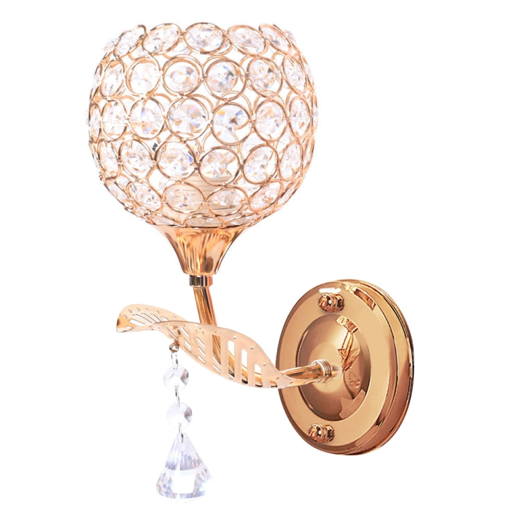 Simple Double Heads Crystal Creative Art Bedside Lamp Mirror Headlights Bedroom Wall Lamp