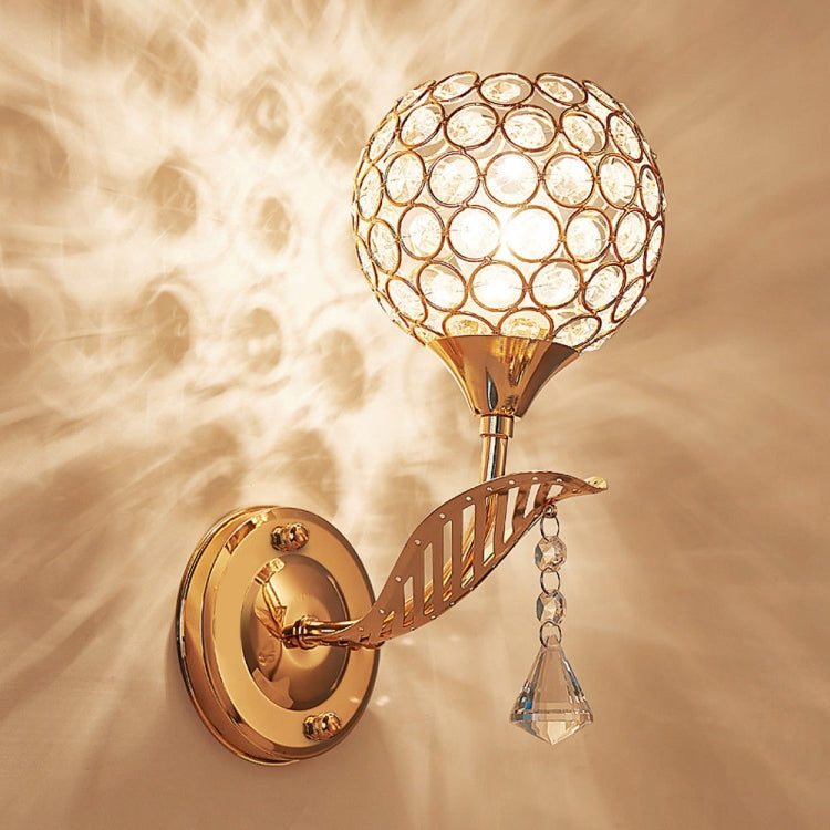 Simple Double Heads Crystal Creative Art Bedside Lamp Mirror Headlights Bedroom Wall Lamp