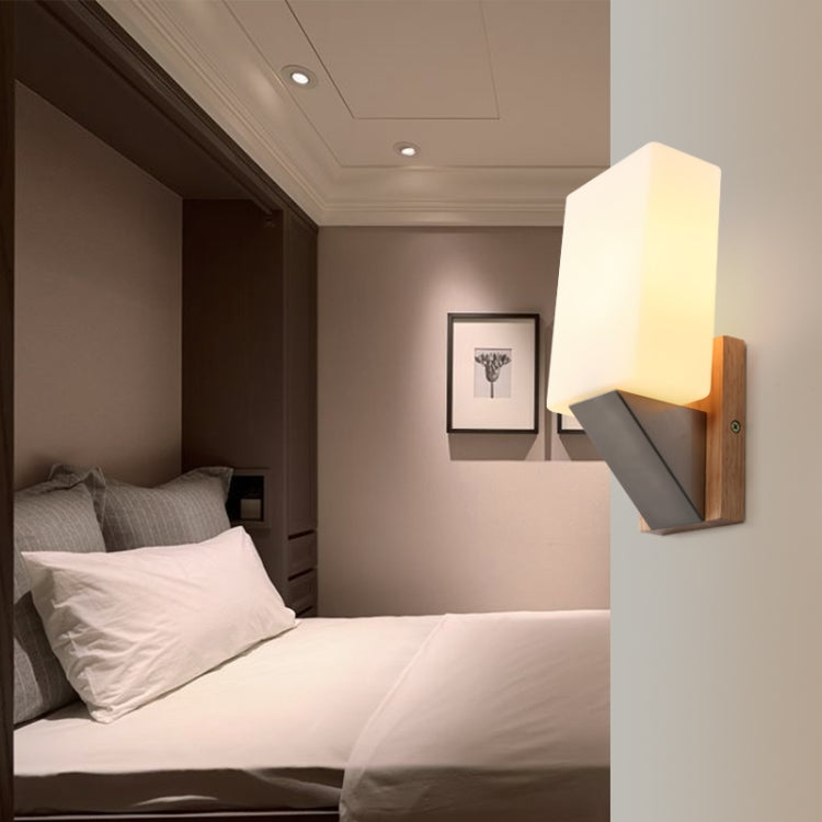Modern Minimalist Wood Bedside Wall Lamp Engineering Light without Light Source, AC 220V