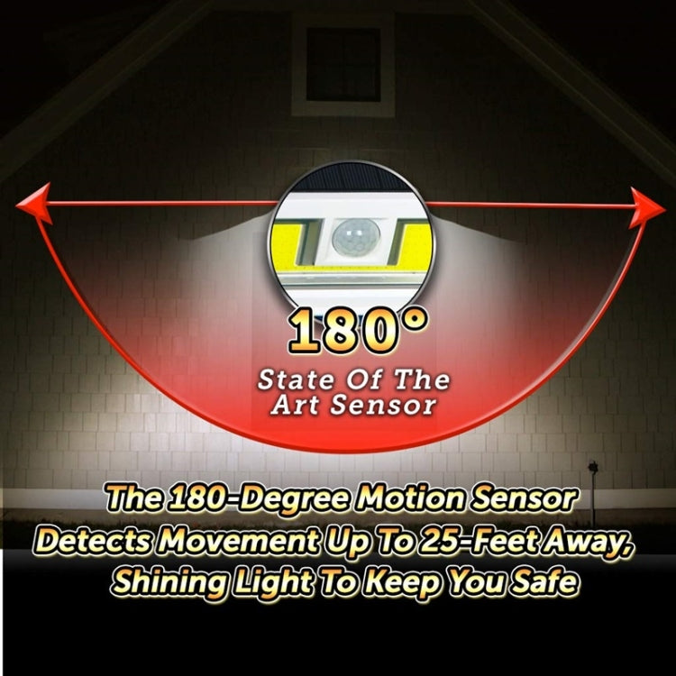 Solar Powered Motion Sensor IP65 Waterproof COB LED Outdoor Security Night Wall Light