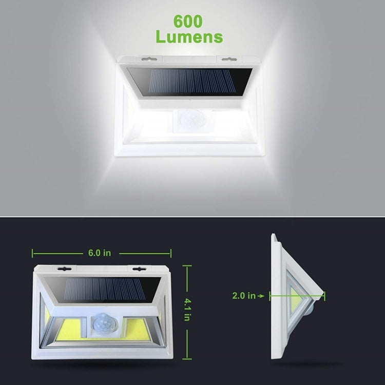 Solar Powered Motion Sensor IP65 Waterproof COB LED Outdoor Security Night Wall Light