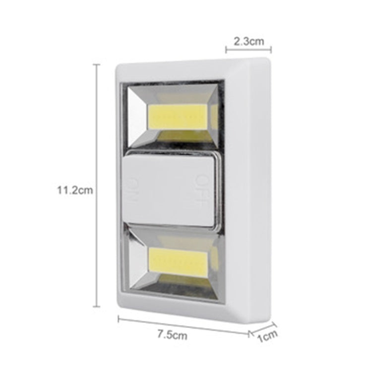 2 PCS Night Lighting COB LED Night Light Repair Emergency Light Wall Closet Switch Light