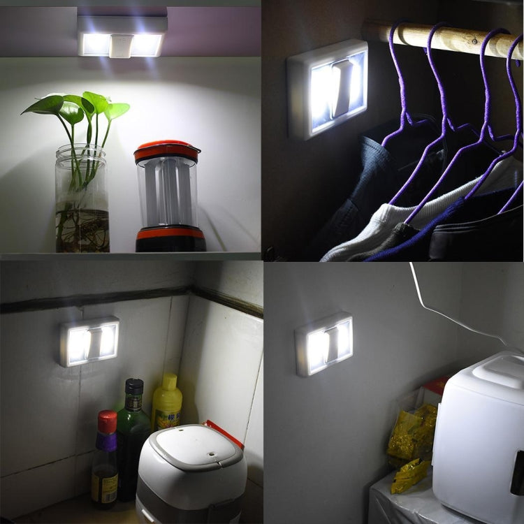 2 PCS Night Lighting COB LED Night Light Repair Emergency Light Wall Closet Switch Light