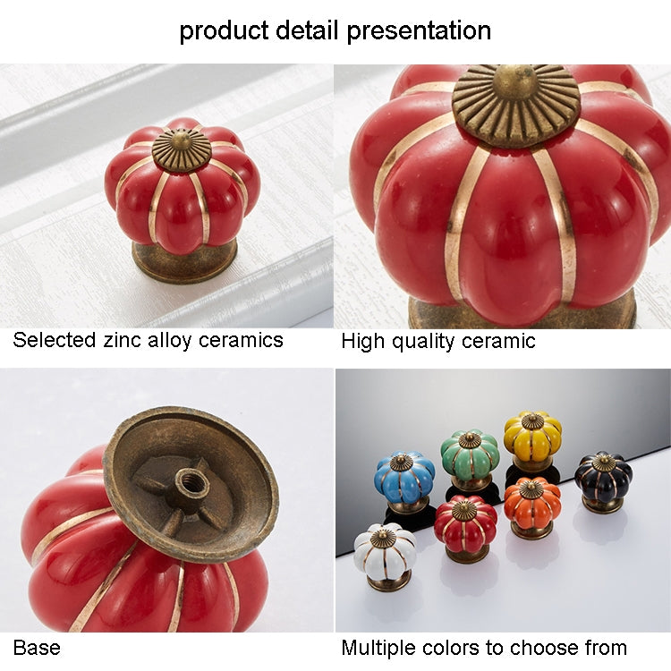 Pastoralism Pumpkin Ceramic Knob Kitchen Ceramic Door Cabinets Cupboard handles
