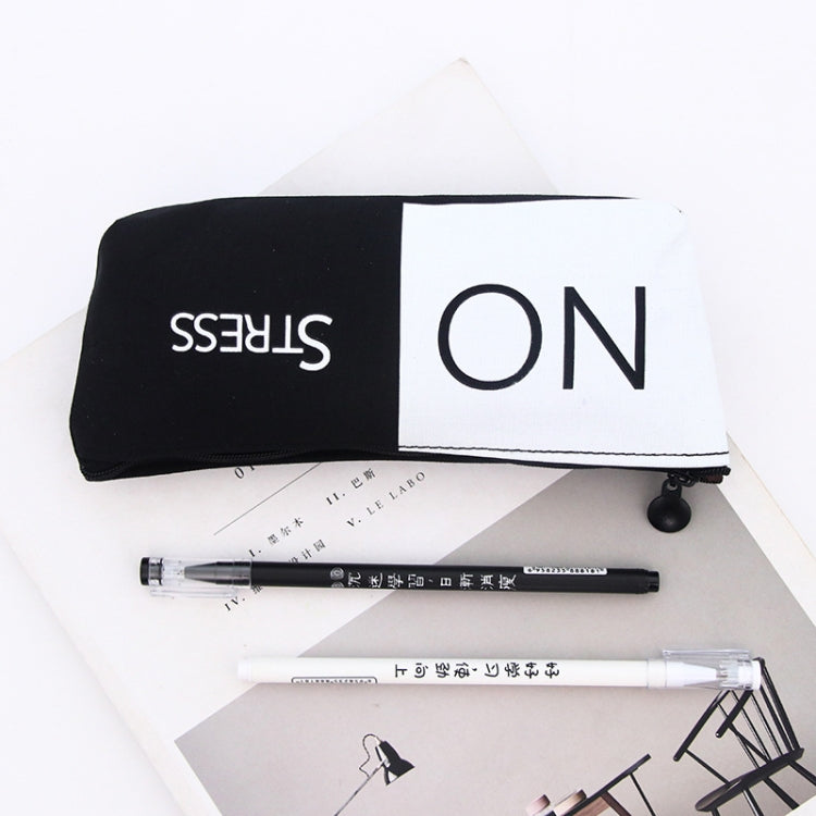 Cute Black White Pencil Case Stationery Pouch Office School Supplies