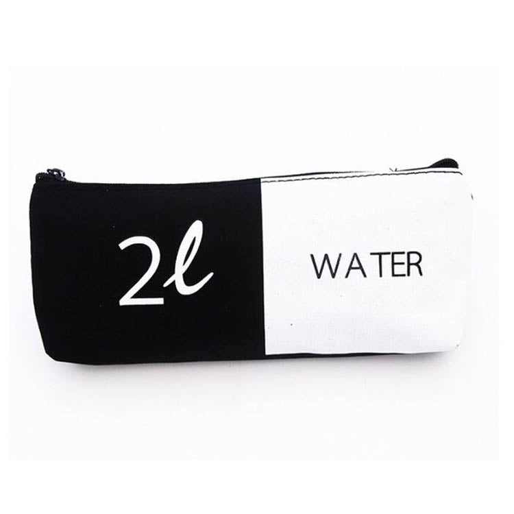 Cute Black White Pencil Case Stationery Pouch Office School Supplies