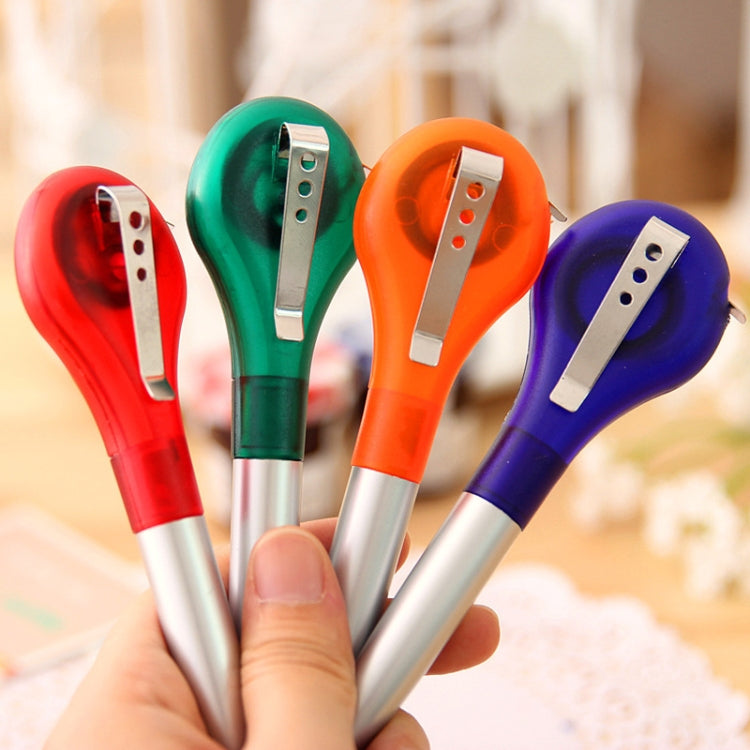 2 PCS Creative Multifunction Ballpoint Pen Ruler Tape Measure Pens Kids Student Writing Office School Supplies Random Color Delivery, Ink Color:Blue