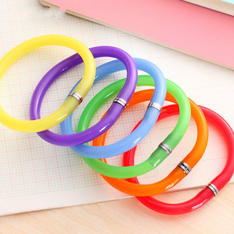 10 PCS Candy Color Ball Point Pen Bracelet Pen Students Pen Stationery Supplies Random Color Delivery
