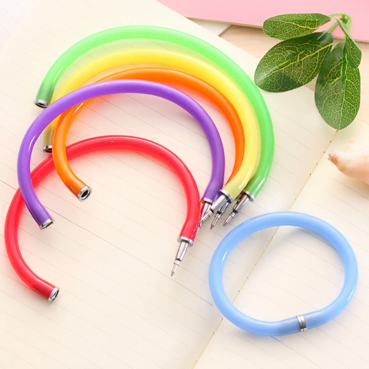 10 PCS Candy Color Ball Point Pen Bracelet Pen Students Pen Stationery Supplies Random Color Delivery