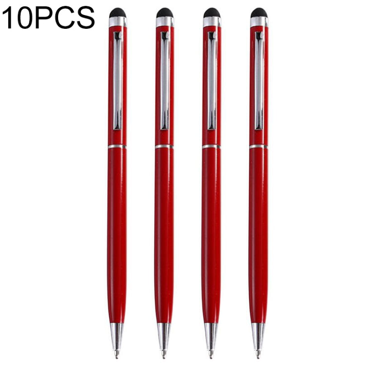 10 PCS Touch Pen Capacitive Touch Ballpoint Pen Children Student Stationery School Office Supplies, Ink Color:Black