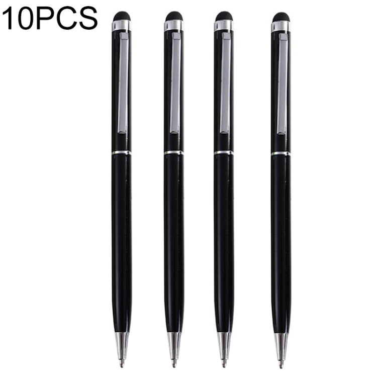 10 PCS Touch Pen Capacitive Touch Ballpoint Pen Children Student Stationery School Office Supplies, Ink Color:Black