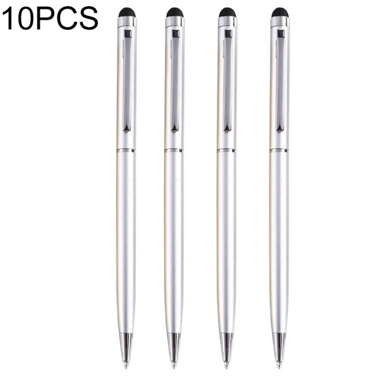 10 PCS Touch Pen Capacitive Touch Ballpoint Pen Children Student Stationery School Office Supplies, Ink Color:Black