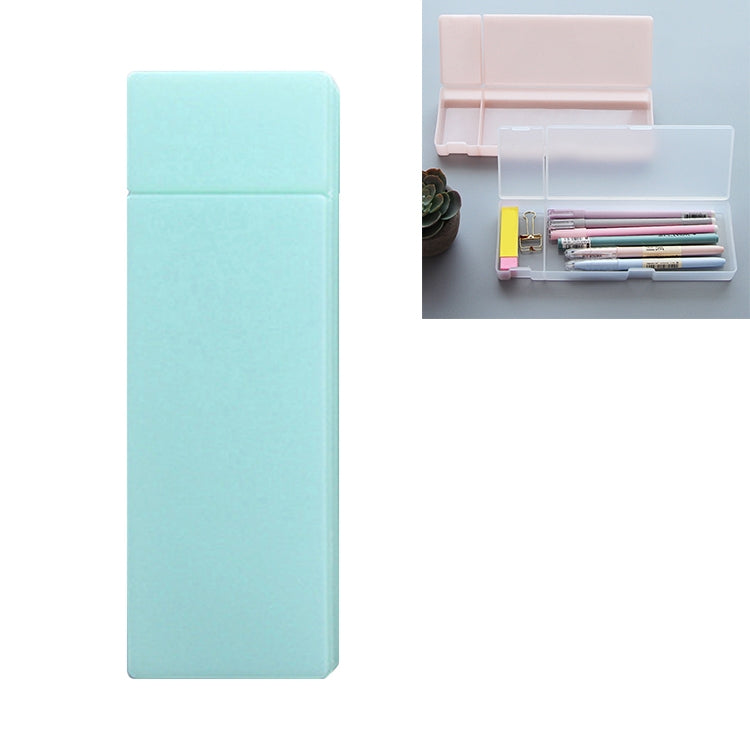 Simple Transparent Pencil Case Frosted Plastic Pencil Pens Storage Box Stationery Office Supplies