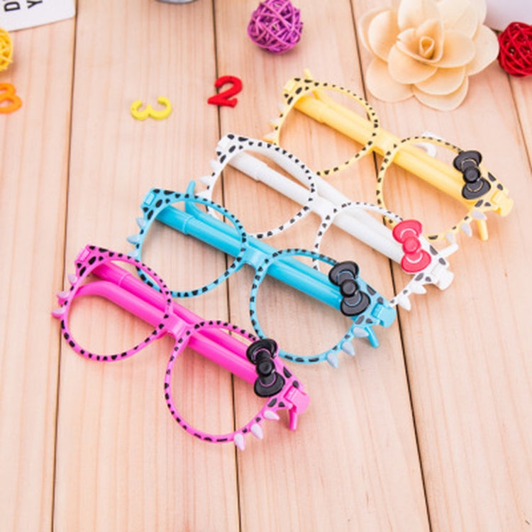 4 PCS 0.7mm Ballpoint Pen Cute Glasses Rollerball Pens School Supplies Kids Stationery Random Color Delivery