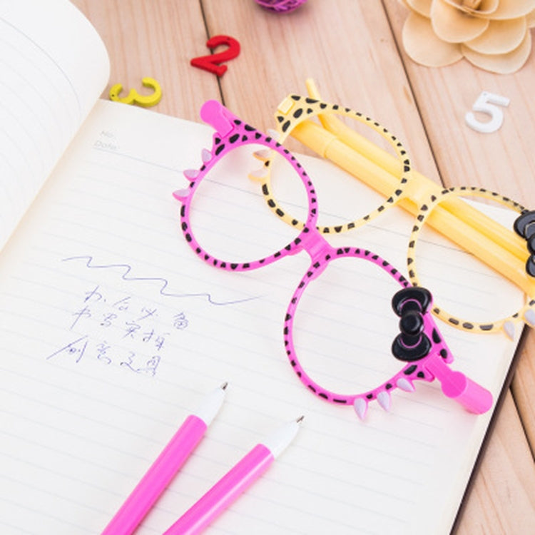 4 PCS 0.7mm Ballpoint Pen Cute Glasses Rollerball Pens School Supplies Kids Stationery Random Color Delivery