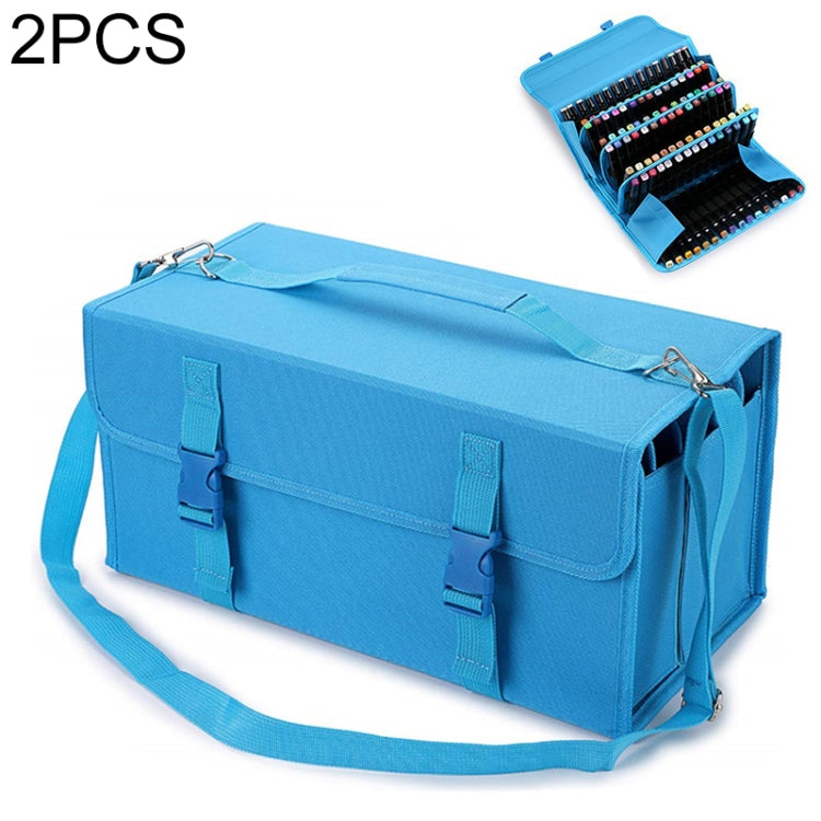 2 PCS Mark Touch Pen Bag Sketch Storage Bag Holders Painting Bag, Size:168 color pencil case