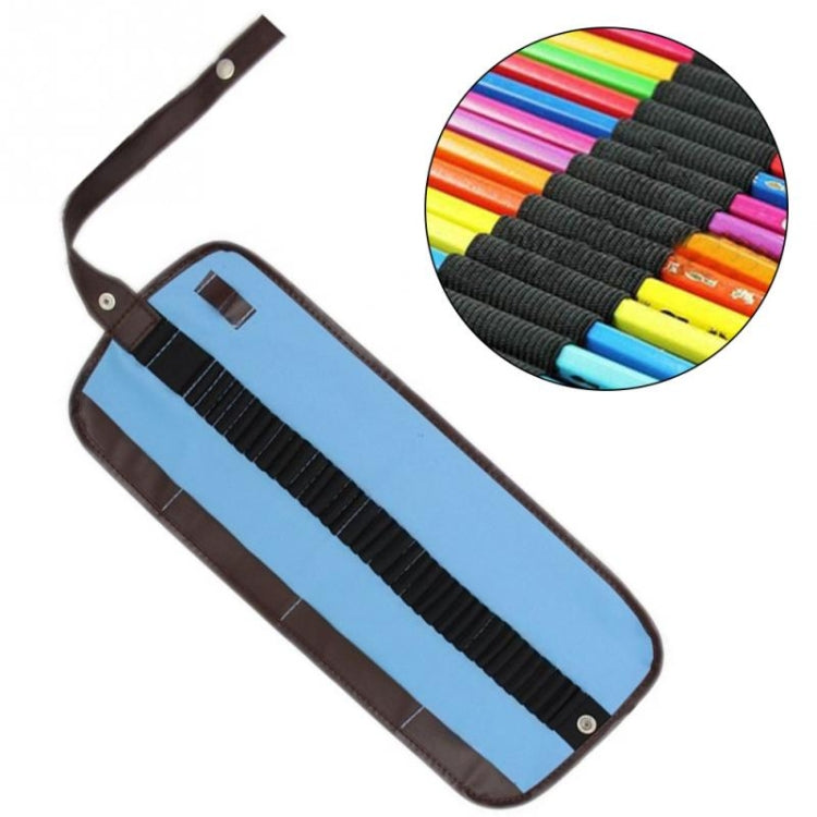 48 Hole Ethnic Style Pencil Case Stationery Canvas Pen Roll Up Bag Curtain Pencil Bag