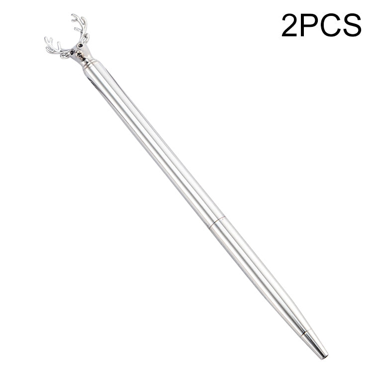 2 PCS Cute Ball Pens Metal Elk Dree Ballpoint Pens School Stationery Office Supplies