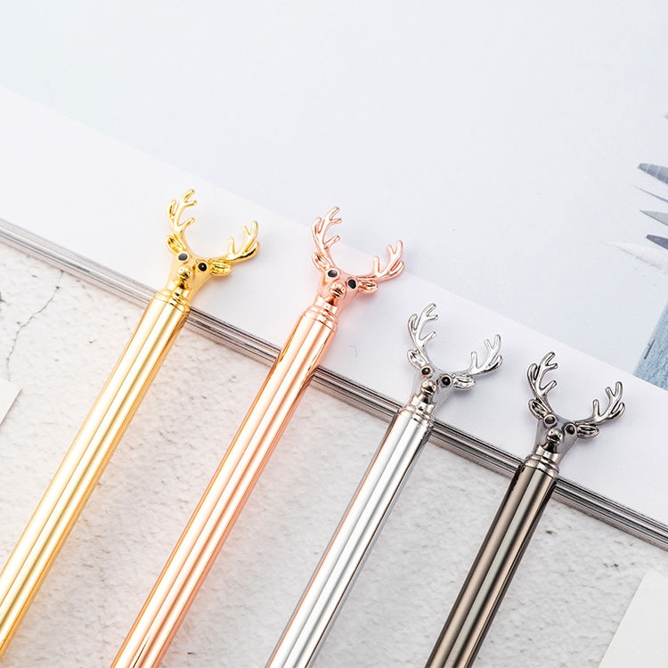 2 PCS Cute Ball Pens Metal Elk Dree Ballpoint Pens School Stationery Office Supplies