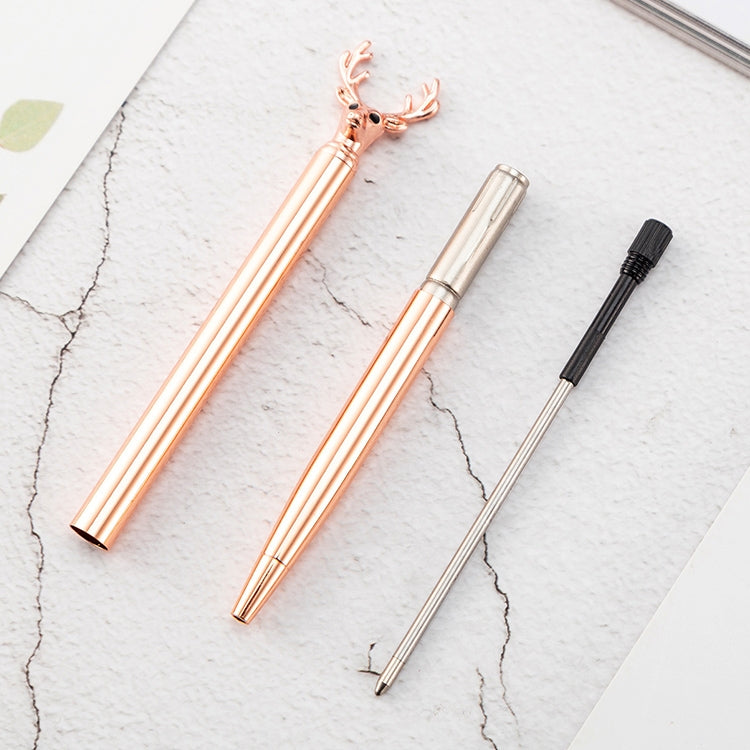 2 PCS Cute Ball Pens Metal Elk Dree Ballpoint Pens School Stationery Office Supplies