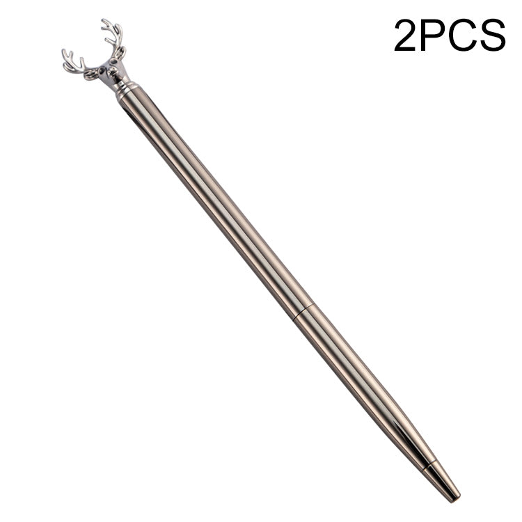 2 PCS Cute Ball Pens Metal Elk Dree Ballpoint Pens School Stationery Office Supplies